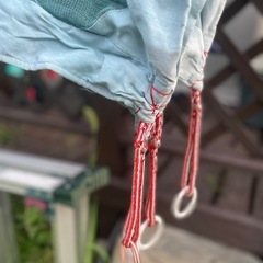 アンティーク レトロ水色蚊帳の画像