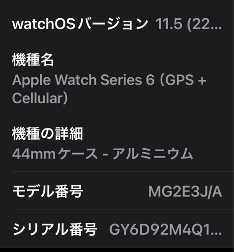 Apple Watch Series 6  GPS + Cellularモデル44mm