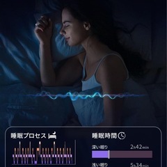 【新品未使用】スマートリング 11号 ブラック 睡眠 健康 運動 防水 スマホ対応の画像