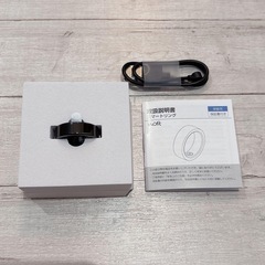 【新品未使用】スマートリング 11号 ブラック 睡眠 健康 運動 防水 スマホ対応の画像