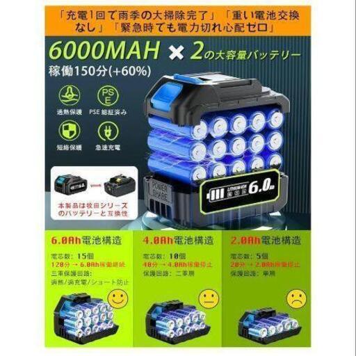 2025年新型パワフル　コードレス草刈り機＆ブロワー 6.0Ahバッテリー2個 2025年新型パワフル コードレス草刈り機＆ブロワー 6.0Ah
