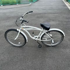 新品☆送料無料 【26インチ】ビーチクルーザー ホワイト
