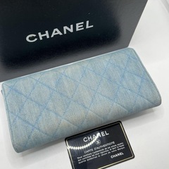 CHANEL シャネル デニム マトラッセ 長財布の画像