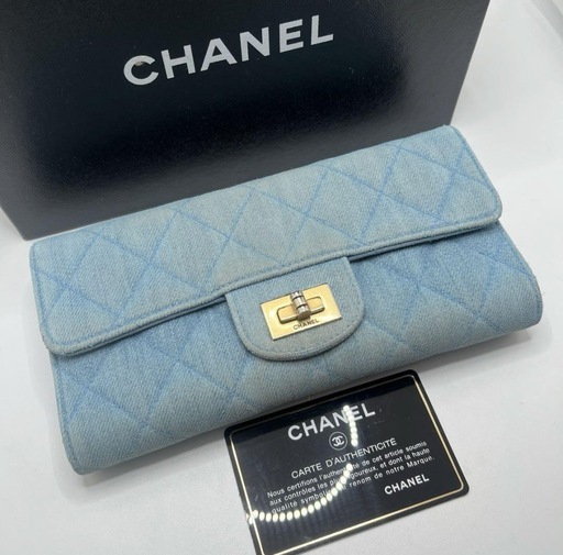 CHANEL シャネル デニム マトラッセ 長財布