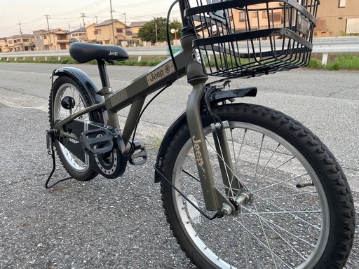 【引取り専用】Jeep18インチ幼児用自転車（オリーブ色）