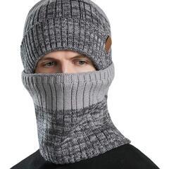 ニット帽 ネックウォーマー 2点セット 防寒 冬 スキー スノボ 男女兼用の画像