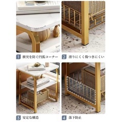 【訳アリ】サイドテーブル 多機能 ミニテーブル 小物置き ブラック 組立簡単の画像
