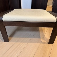 【美品】IKEA　POÄNG ポエング オットマンの画像
