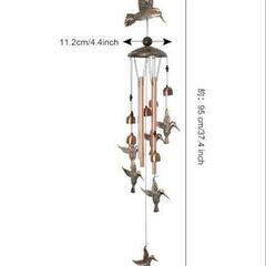 風鈴 金属 ウィンドチャイム ハチドリ 鉄風鈴 玄関 室内 庭 吊り下げ飾りの画像