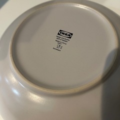 IKEA フェルグクラー　カレー皿　陶器　ライトグレーの画像