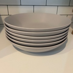 IKEA フェルグクラー　カレー皿　陶器　ライトグレーの画像