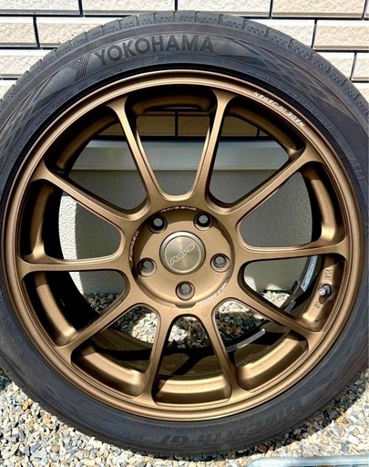 RAYS ZE40  18インチ 7.5J PCD 5-114.3 ホイールタイヤ  