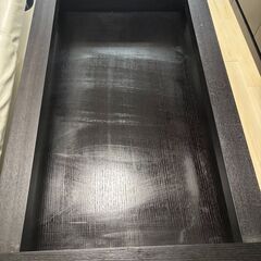 センターテーブル リビングテーブル 北欧 ガラス ローテーブル 黒130cmの画像