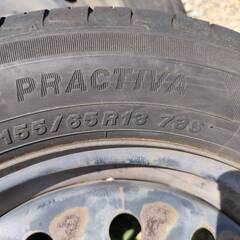 夏タイヤ　155/65R13 中古8分目　2本の画像