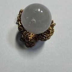 フェアリーパウダー入り、水晶パウダー入り、丸玉ネックレスの画像