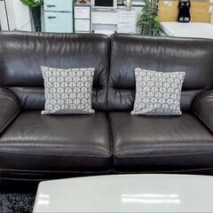 革製ソファ一2.5人掛けの画像
