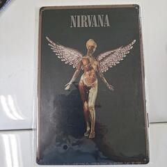 NIRVANA ニルヴァーナ　メタルサイン　ブリキ看板　30cm×20cmの画像