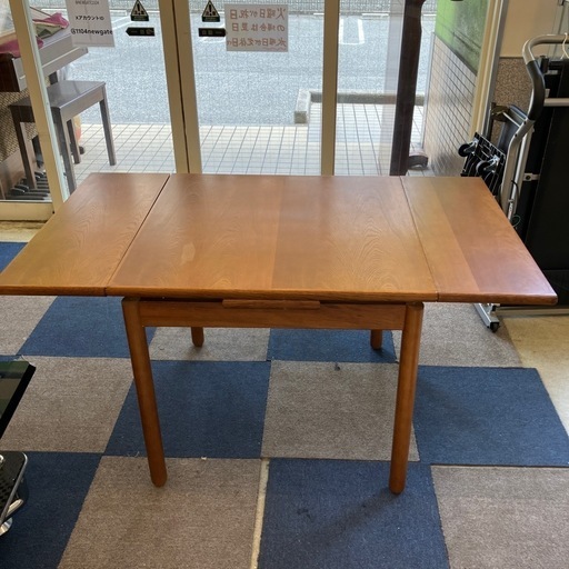 T2507-127 karimoku オールド レトロ ダイニングテーブル バタフライテーブル キズ汚れ有り
