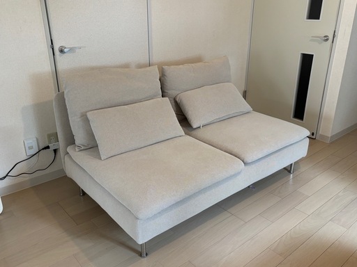 【再掲】IKEAソーデルハムン  3人がけコンパクトソファ(クリーニング済)