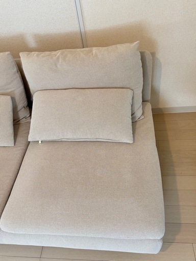【再掲】IKEAソーデルハムン  3人がけコンパクトソファ(クリーニング済)