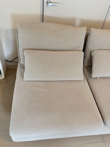 【再掲】IKEAソーデルハムン  3人がけコンパクトソファ(クリーニング済)