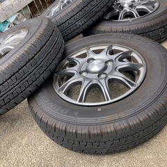 軽貨物　ホイール　タイヤ　セット　2024年製造　走行1000km エブリィ　NV100 クリッパー　軽バン　軽トラ等にの画像
