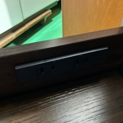 レンジボード　キッチンカウンター　カップボード　コンセント付き　収納　棚　食器棚　スライド棚　木製　大型レンジ対応　一人暮らし　ウォルナット　茶色　ブラウン　キャスター付き【高88横60奥42】の画像