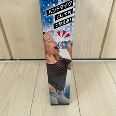 組み立て式LIVEスタンド付きマイク ブルーの画像