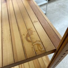 ★リユースのサカイ高崎店★TJ12233  木製ラック 茶 H123×D41.5×W62.5 クリーニング済みの画像