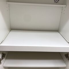★リユースのサカイ春日部店★KJ10824  レンジ台 ホワイト H89×W90×D40 クリーニング済みの画像