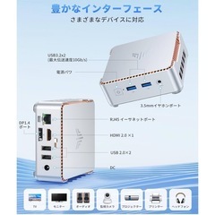 ミニpc n97 Windows11 16G RAM 512G SSD 4コアの画像