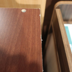 家具 スライド式本棚　赤茶 【コンプオフ金沢野々市店】の画像