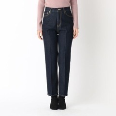 センタープレス ストレートデニムパンツ ダークブルー indexの画像