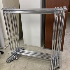 中古　美品　業務用　上下ダブル　ハンガーラック　パイプハンガー　業務用ハンガー　ストパー付　上下伸縮　W900　頑丈　パイプ取外し可能（シングル使用）　各1台　愛知県 一宮市 名古屋 稲沢 江南 岩倉 岐阜 羽島 各務ヶ原 三重 愛知 グッドプライス一宮の画像