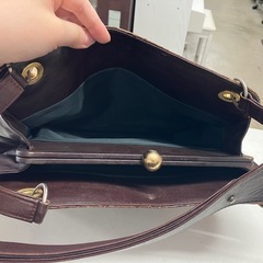 ☆値下げ☆H 2507-334 クロコダイル風 ハンドバッグ 汚れあり　の画像