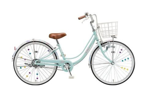 ブリジストン24型 子ども用自転車 3段変速 子供用 ミストグリーン
