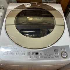☆SHARP シャープ 9.0kg洗濯機 ES-GV9C 穴なしサイクロン洗浄 2019年製の画像