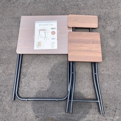 美品&新品 折りたたみ イス テーブル セットの画像