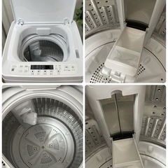 R452 ☀️ 2024年製の美品♪ Haier 洗濯機（洗濯3.3㎏) JW-C33B ⭐ 動作確認済 ⭐ クリーニング済の画像
