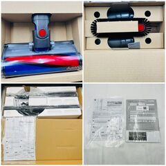 【❗️✨美品ダイソン掃除機セット✨❗️】 DysonV6 SV07 2015年製 コードレススティック掃除機 ピンク✨簡易清掃・動作確認済み❗️の画像