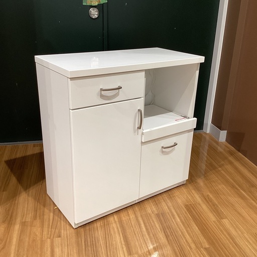 【トレファク神戸南店】レンジ台　ホワイトです!【取りに来られる方限定】