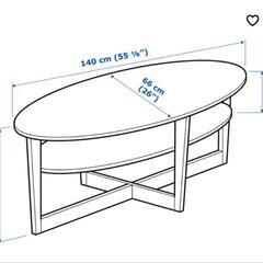 IKEA イケア VEJMON  ヴェイモン コーヒーテーブル ブラック ローテーブル センターテーブル 廃盤品の画像