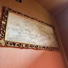 ヨーロピアンヴィンテージ　布絵画