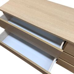 【REGASTOCK 川崎店】３段 ローチェスト タンス 衣類収納 ライトブラウン 120-3 エレアK LBRの画像