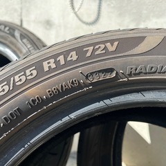 夏ラジアルタイヤ 165/55R14 2022年　マーシャル　引き渡しの画像