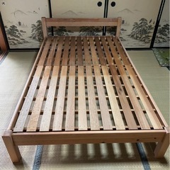 [ 決まりました]木製セミダブルベッド 