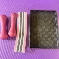 ⭐️ダンベル2kg×2本、筋トレバンドの画像