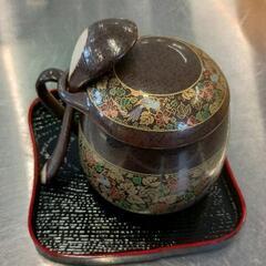 0712-108 カネ幸陶器 美濃焼 幸泉窯 天目花鳥 茶碗蒸し...