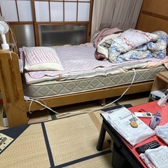 収納付きシングルベッド　フレームのみの画像