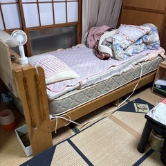 収納付きシングルベッド　フレームのみの画像